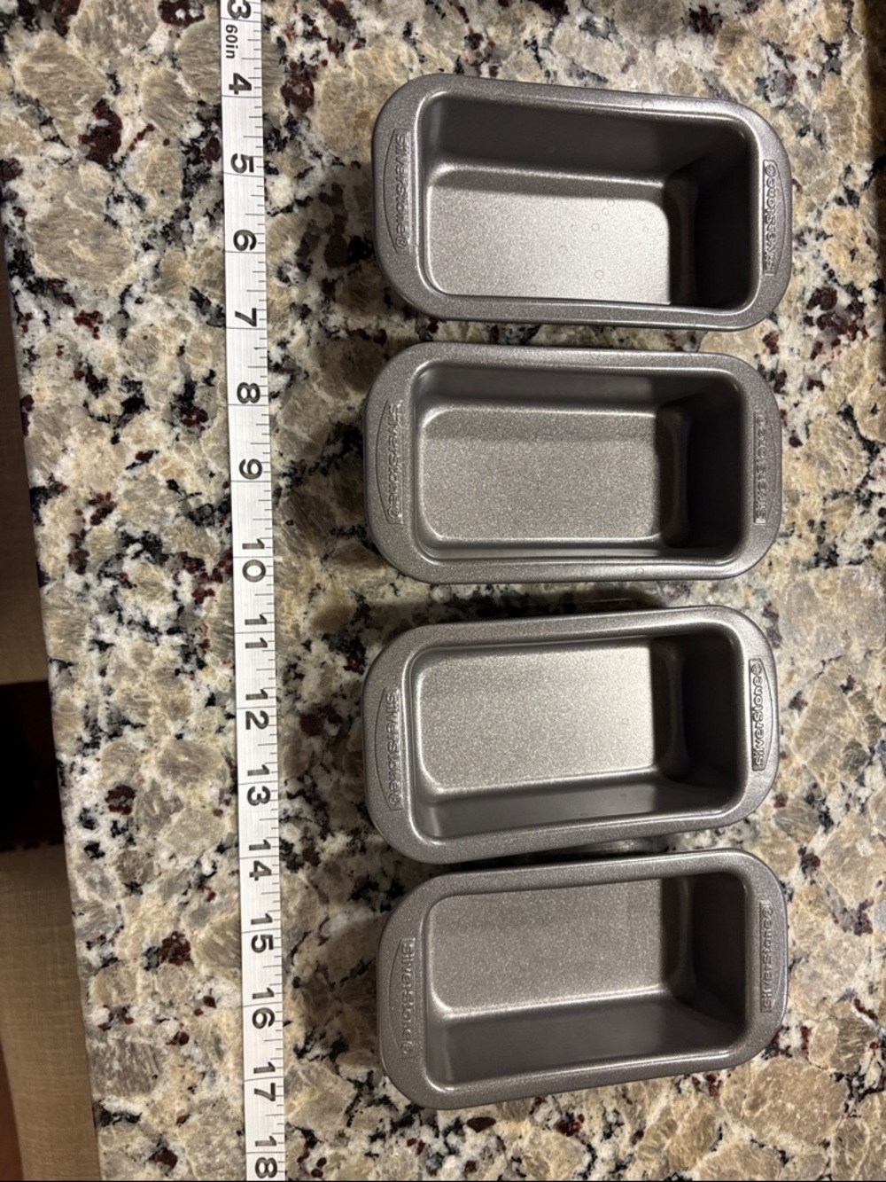 Mini Loaf Pan Set - Metallic Gray Nonstick Bakeware